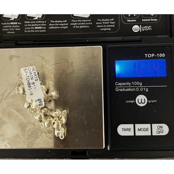 Sterling Silver 925 Puffy Hearts Bracelet 9 " 1 Tiny Bell Unique NWT - Picture 7 of 8